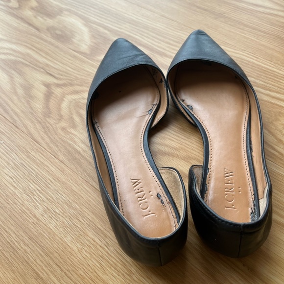 COPY - J. Crew Black Leather Pointed Toe Flats Size 7 - Picture 7 of 7